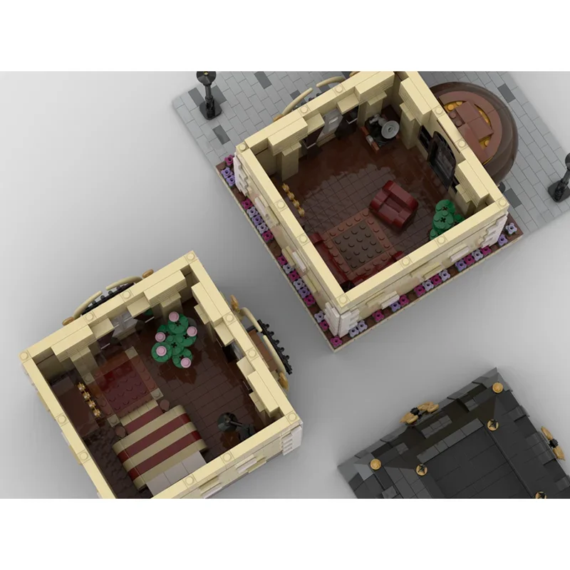 City Street View Moc Building Brick Modular Modular luxury House Model Technology Blocks Christmas DIY Toy Construction Gift