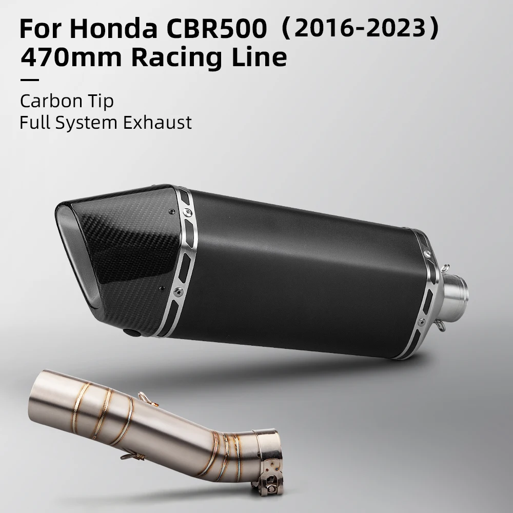 

Slip On For CB400X CBR500 Motorcycle muffler Exhaust Escpae Modify Middle Pipe Connect 51mm（2013-2021 ）