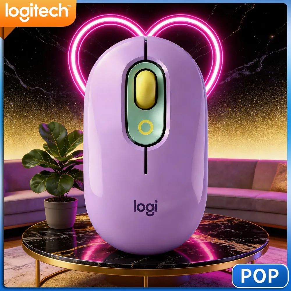 Logitech M350 POP Bluetooth 2.4G Mouse 77G‑Light‑Weight Multi‑Device‑Switching For Independent‑Movie‑Producers Desk