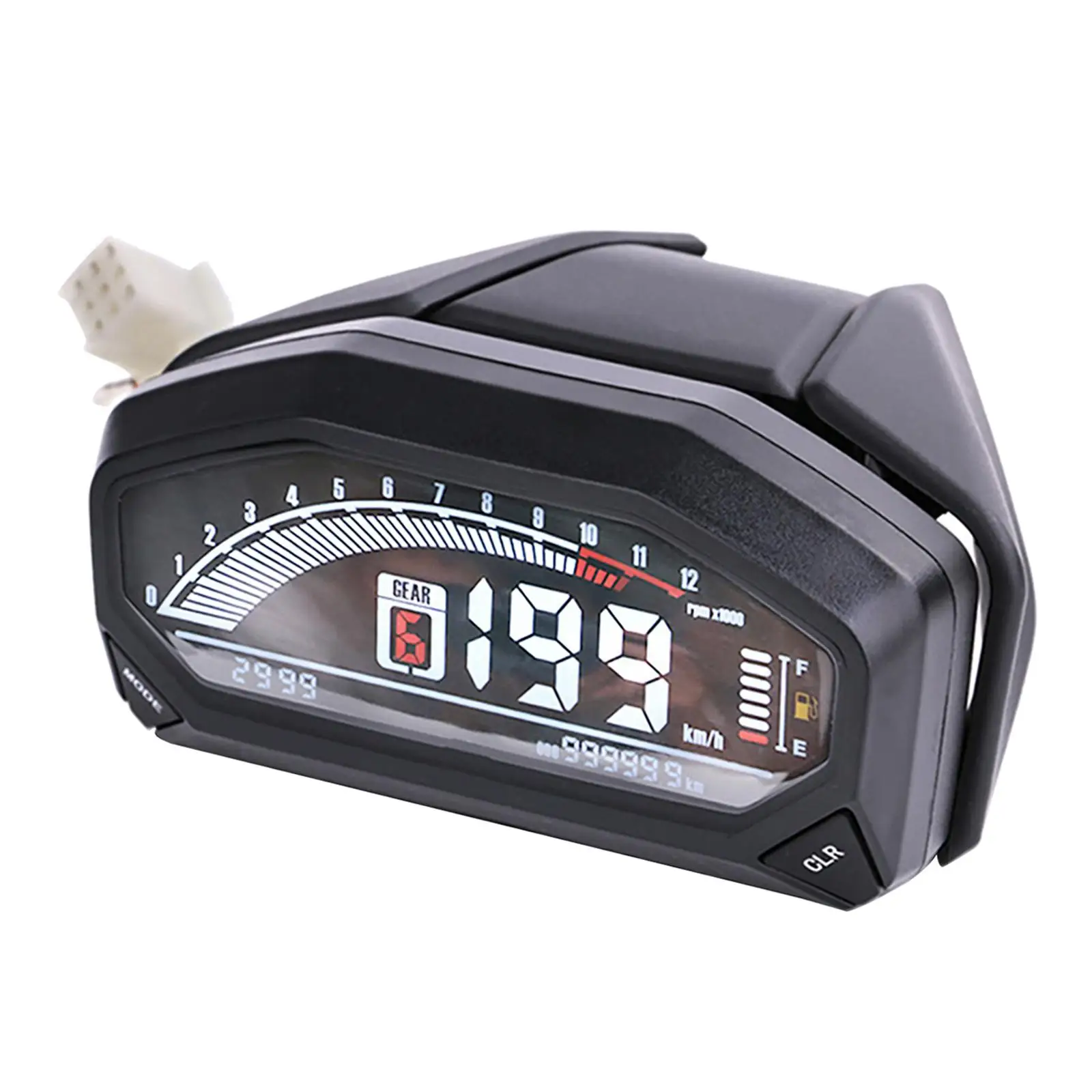 

Motorcycle Speedometer Odometer Digital LED Gauge for 1,2,4 Cylinders Meter