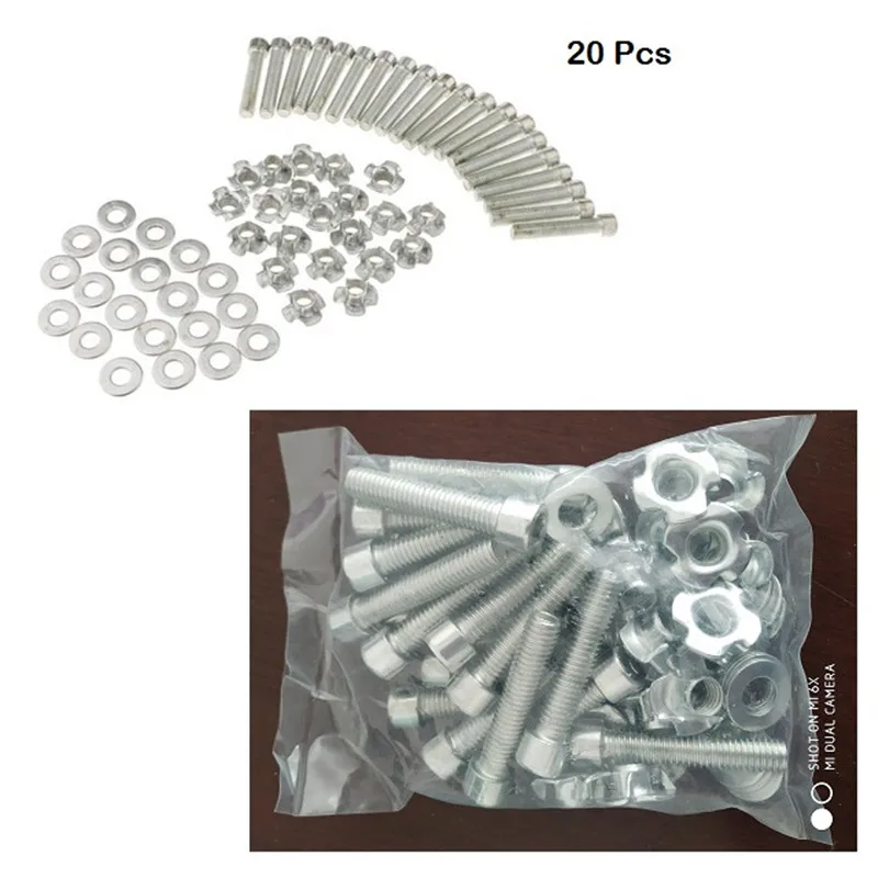 

20 Pcs Rock Climbing Wood Wall Screw Set Wrench Combination for 10 Pcs Climbing Rock Accessories