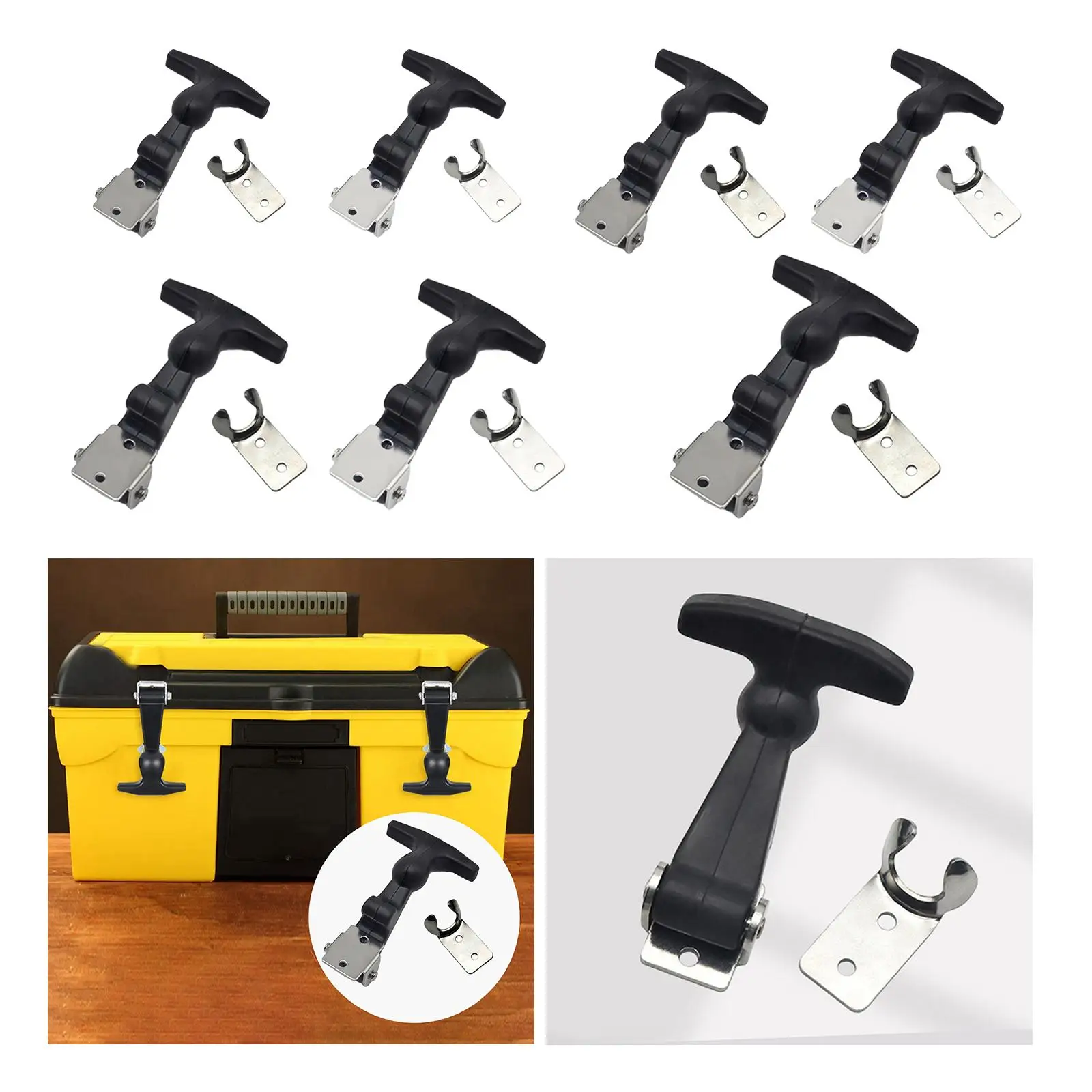 

Auto Engine Cover Hasp T Handle Internal Button Hook Hood Latch Hood Catch for