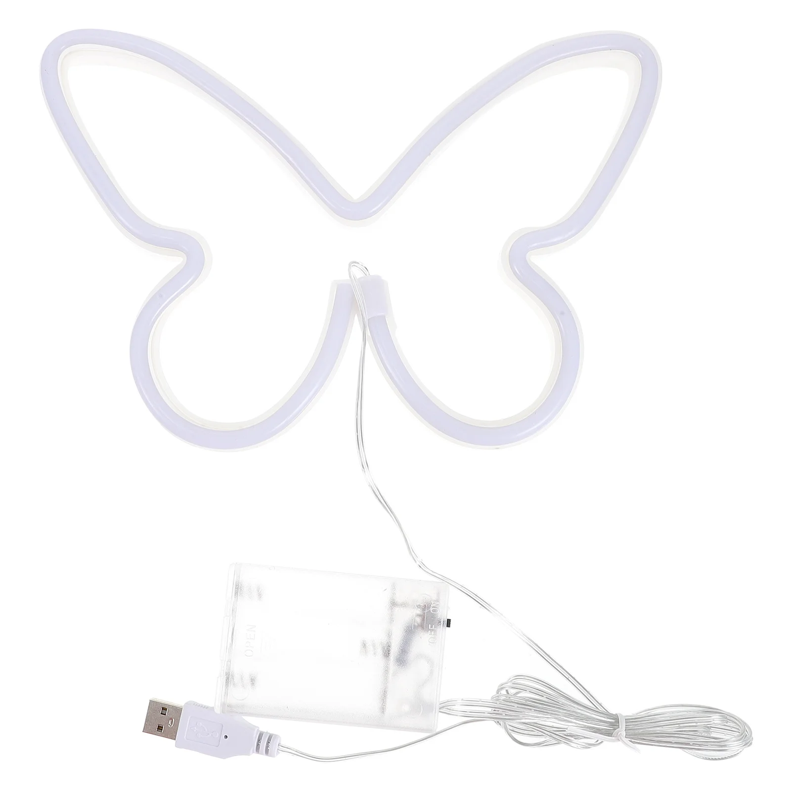 

Led Butterfly Neon Light Wall Decor Usb Operated Bedroom Night Lamp Party Sign 3Aa Powered For Indoor Table Use