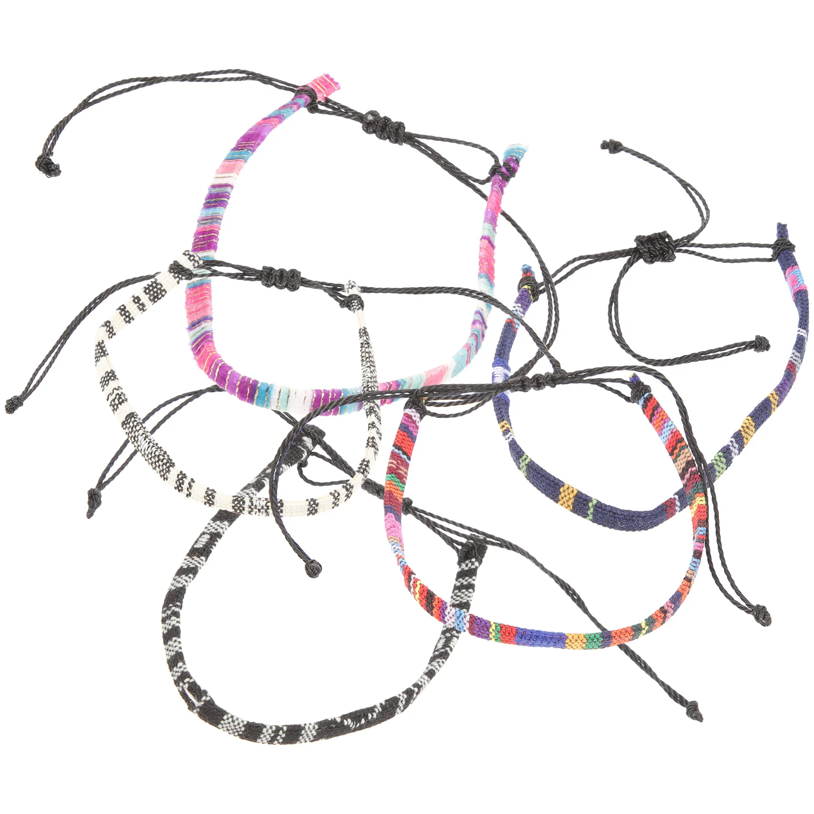 

5 Pcs Beach Bracelets H made Bohemia Style Ankle Jewelry for Men Women Summer Rope Non Fading Comfortable Accessories