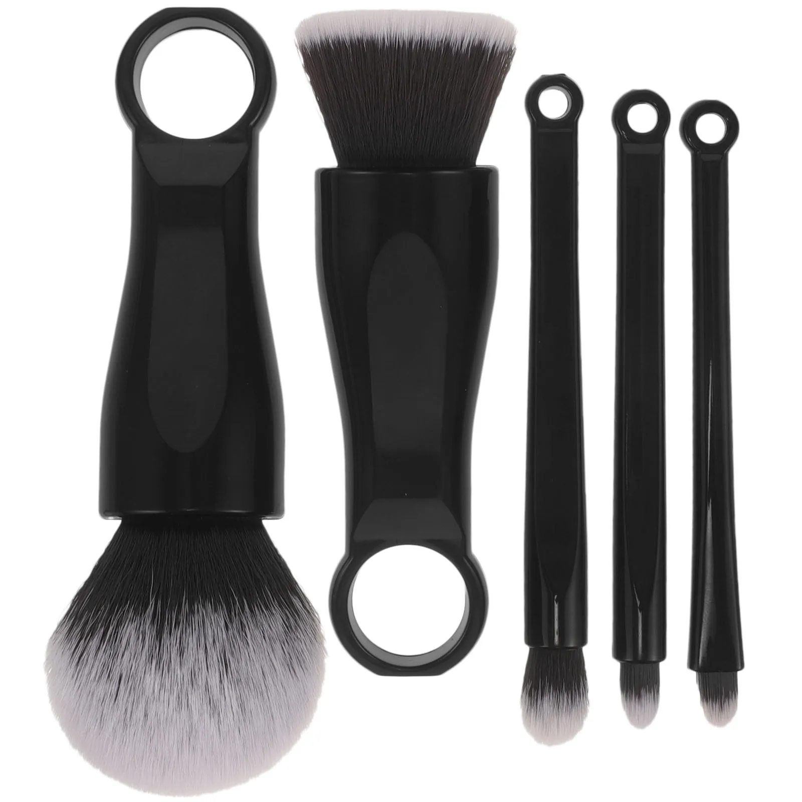 5pcs Makeup Brush Set Foundation Blending Brush For Face Powder Blush Travel Small Makeup Tools Portable