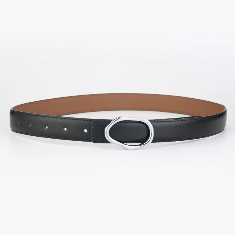 Fashionable Men\'s and Women\'s Universal Belt Leather Versatile Decorative Dress Jeans Designer Luxury Belt