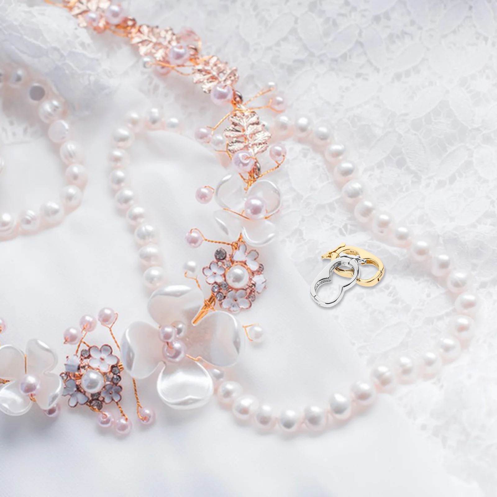 

2pcs Copper For Necklace Making Jewelry Diy Clasps Clasp With Lock Necklace Chain Clasps Jewelry Making Supplies