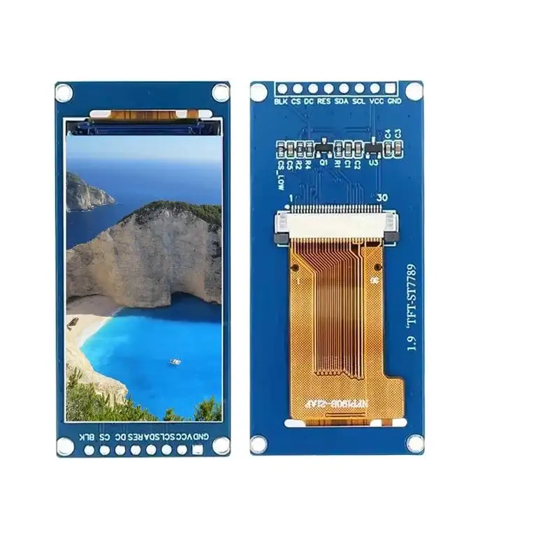 

1.9 Inch IPS Full Angle TFT Display Screen LCD Screen Color Display Module SPI Serial Port High-definition 170x320 ST7789