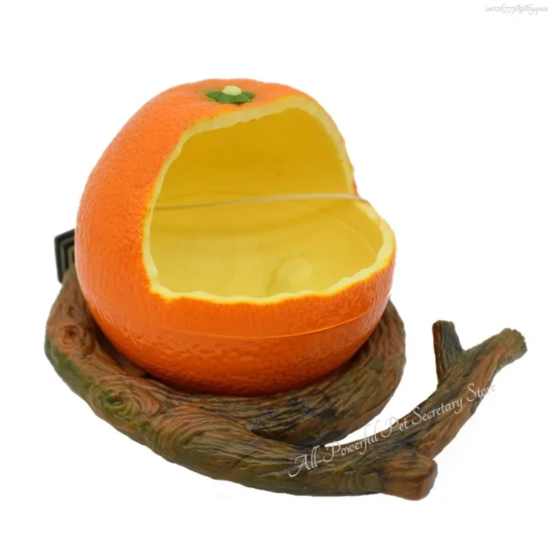 Funny Fruit Shape Bird Parrot Feeder Orange Pomegranate Food Water Feeding Bowl Container Feeders For Crates Cages Pet Supplies