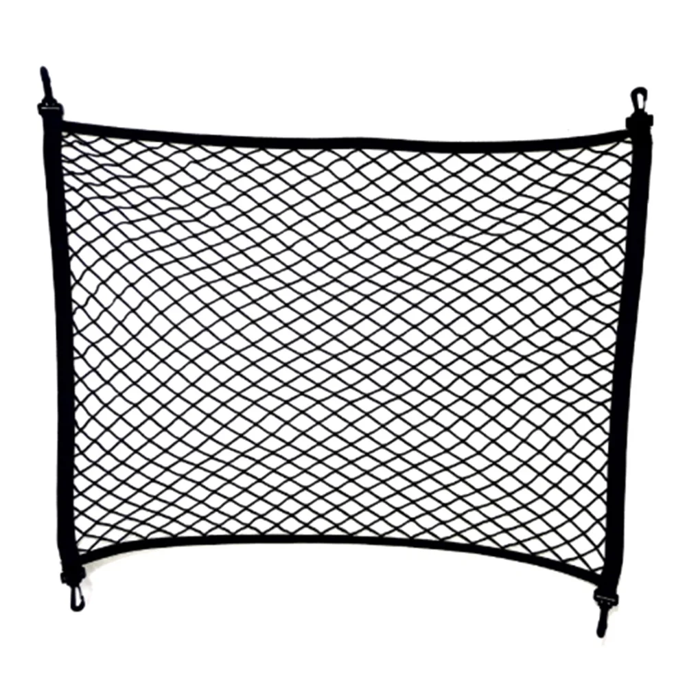 Car 60cmx80cm Trunk Rear Cargo Organizer Storage Elastic Holder Mesh Net with 4 Hooks Virtuous