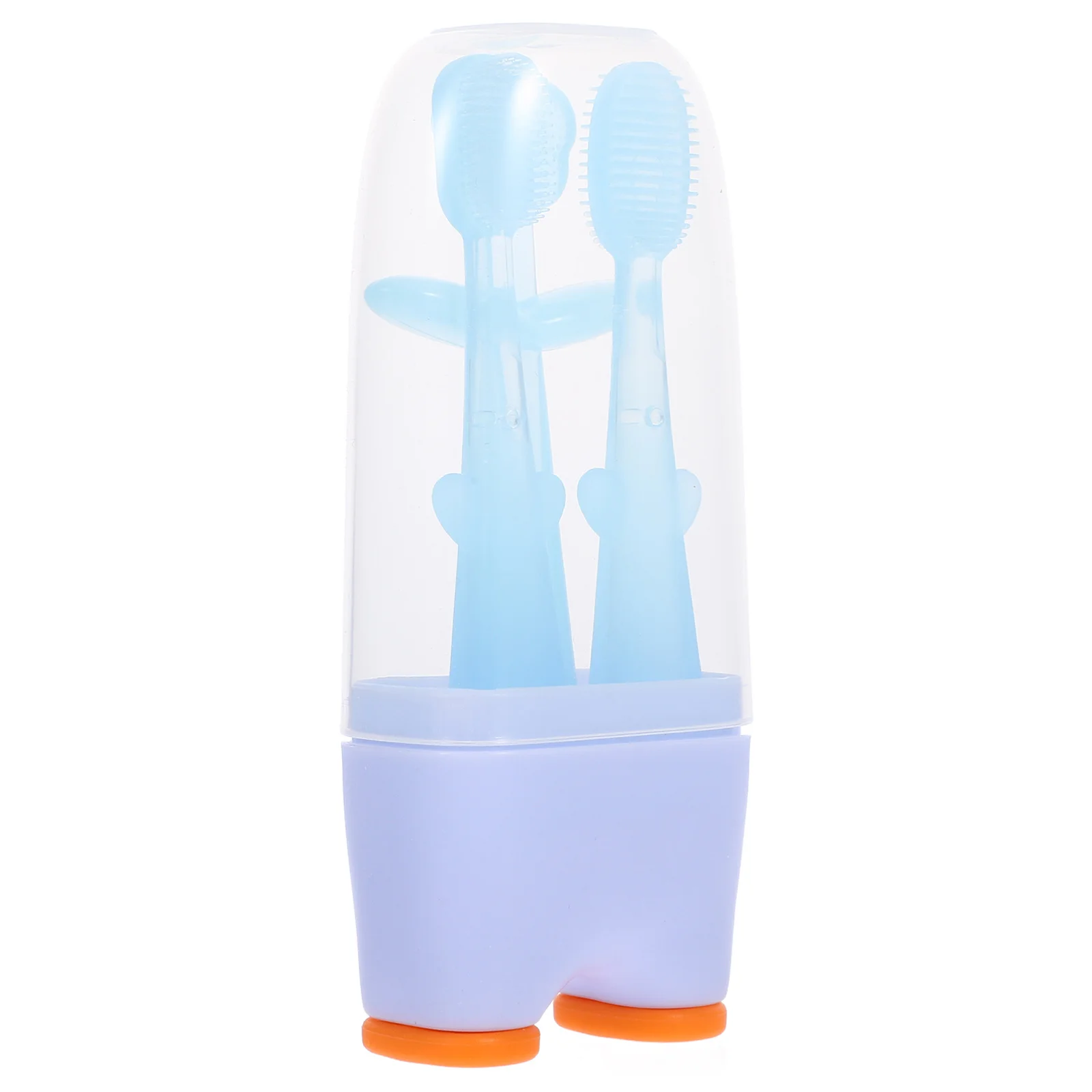 

1 комплект, детский очиститель языка, силиконовый очиститель полости рта для младенцев, уход за полостью рта новорожденных, безопасный мягкий детский инструмент для зубной щетки, детская зубная щетка