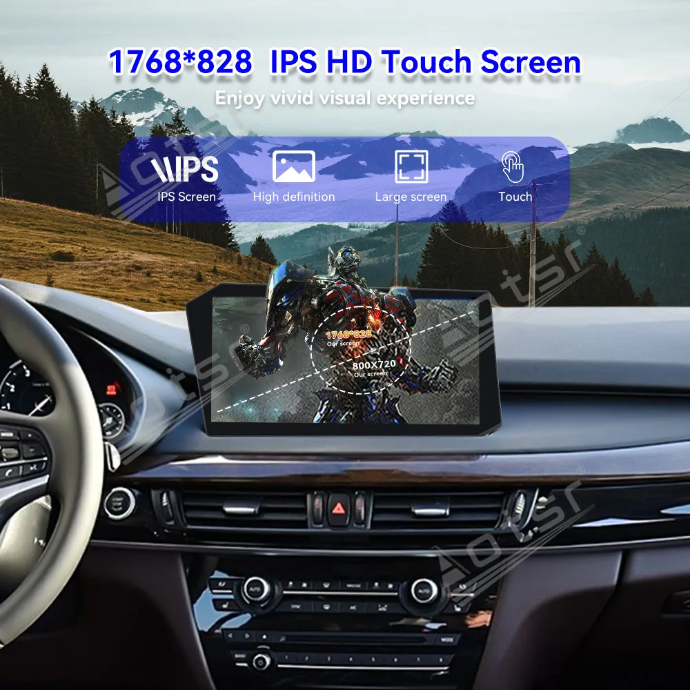 

Автомобильный радиоприемник с горизонтальным экраном для BMW X5 X6 New Era X Screen 2017-2019, автомобильный мультимедийный видеоплеер, GPS-навигация, Carplay Unit HD