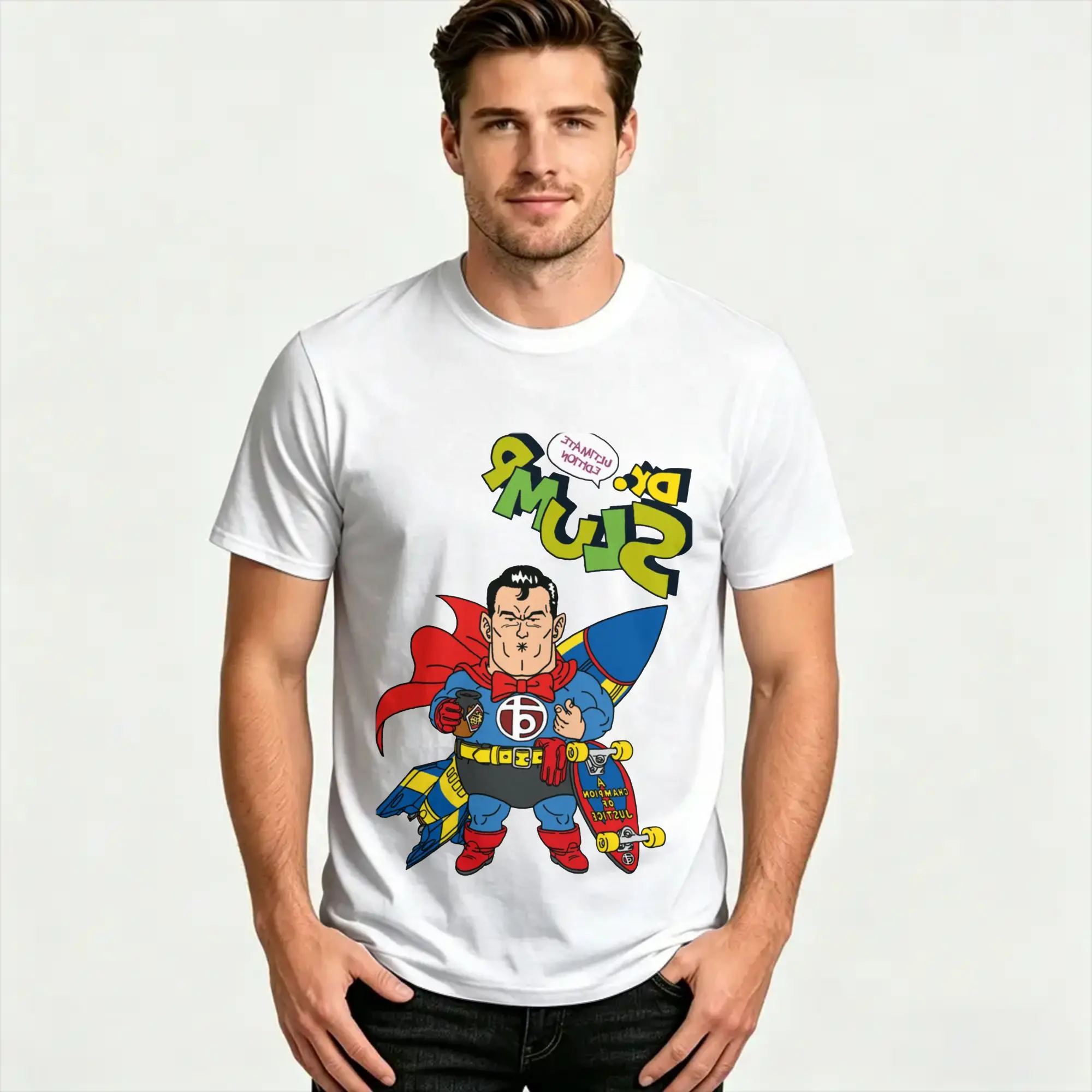 Funny Dr. Slump T-Shirts for Men Women O Neck 100% Cotton T Shirt Ultimate Edition Short Sleeve Tees Adult Clothing