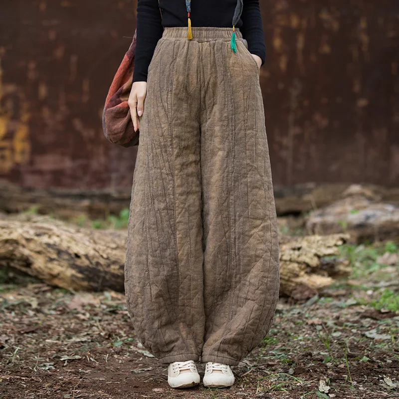 سروال فانوس شتوي 2025: خياطة ماسية، كتان رامي ريترو ودفء إضافي. #1