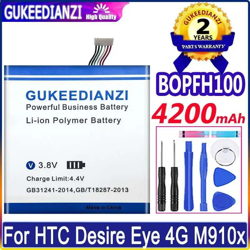 

Lightweight 4200mAh BOPFH100 Mobile Phone Battery For Htc Desire Eye 4G M910x