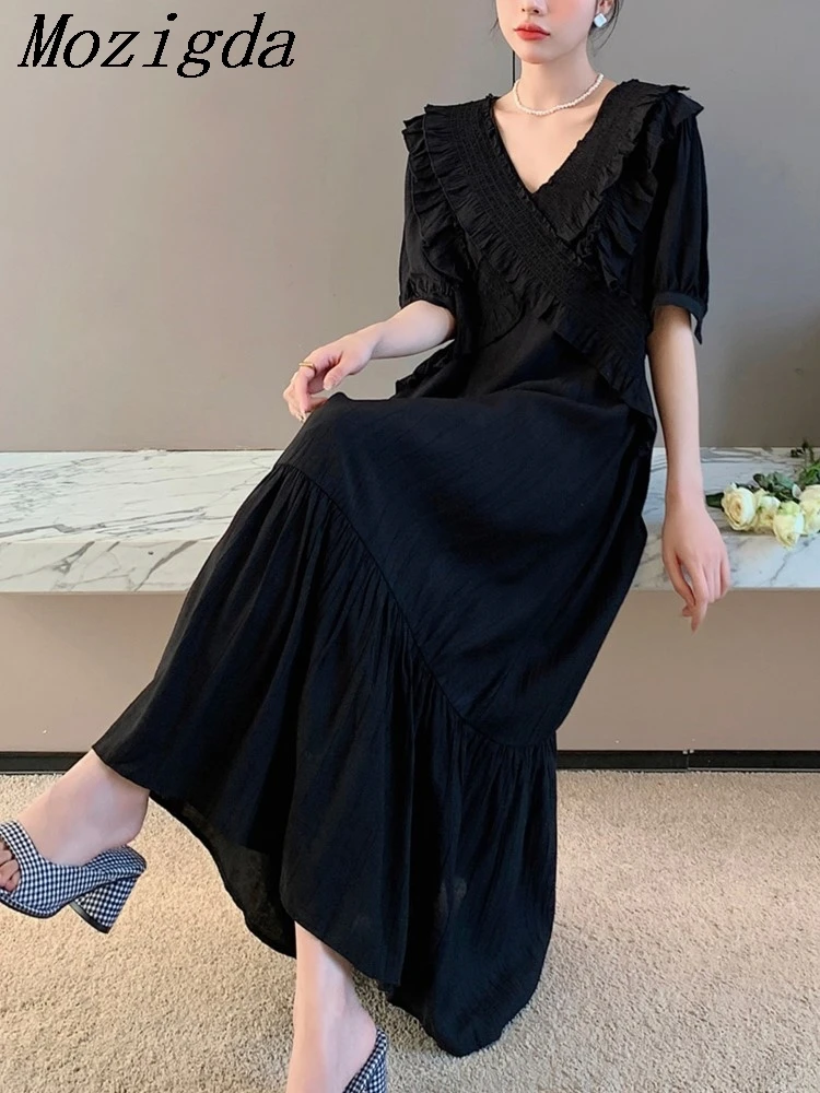

Новое летнее корейское женское платье Vestidos Robe Elbise, свободные однотонные лоскутные длинные женские платья больших размеров с короткими рукавами