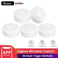 SONOFF-interruptor inalámbrico Zigbee de 1 a 10 piezas, SNZB-01P de casa inteligente, Control de escena personalizado, funciona con Alexa Smartthings eWeLink