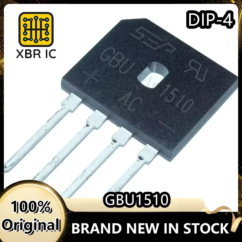 (20/50 pieces) GBU1510 15A/1000V Induction Cooker Rectifier Bridge ZIP-4  Brand New Genuine Original Product  In Stock