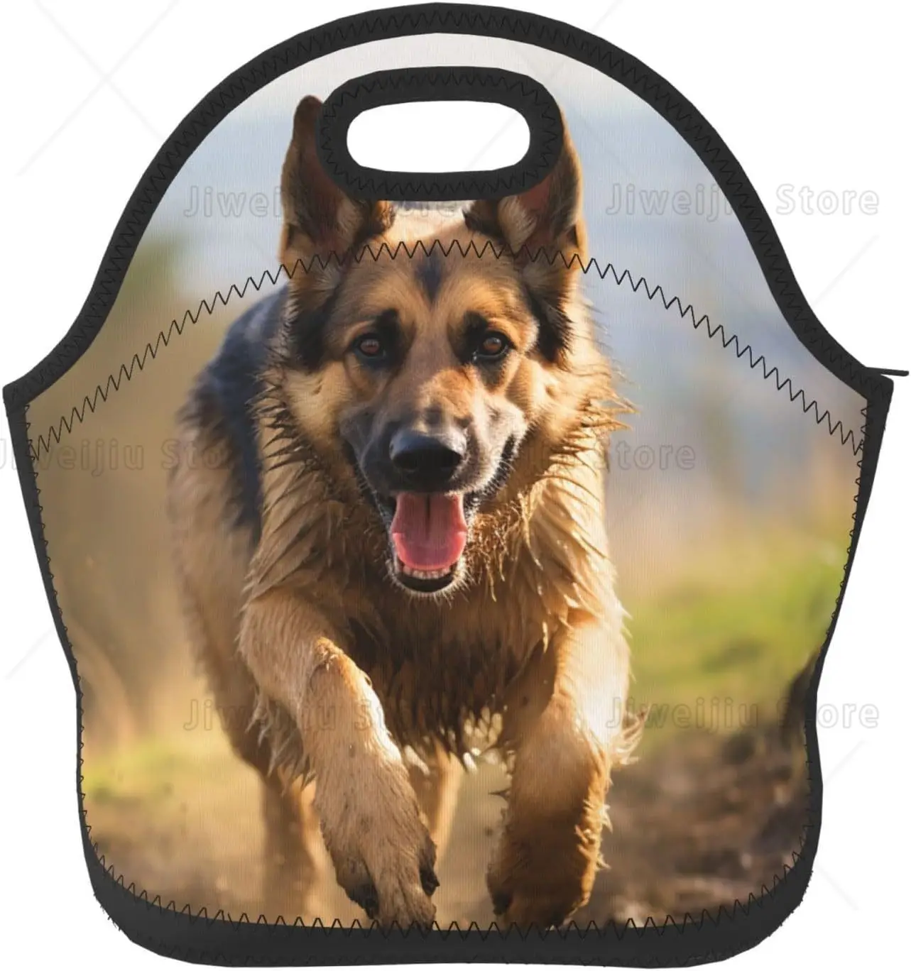 

Running German Shepherd Dog Lunch Bag for Women Insulated Tote Bags Reusable Lunch Box for Men Leakproof Cooler Container