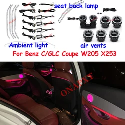 Für Mercedes-Benz C/GLC Coupe W205 X253 Für AMG C43 C63 MB Led Tür Dashboard Lampe Air vent Düse Lautsprecher Hochtöner Umgebungs Licht