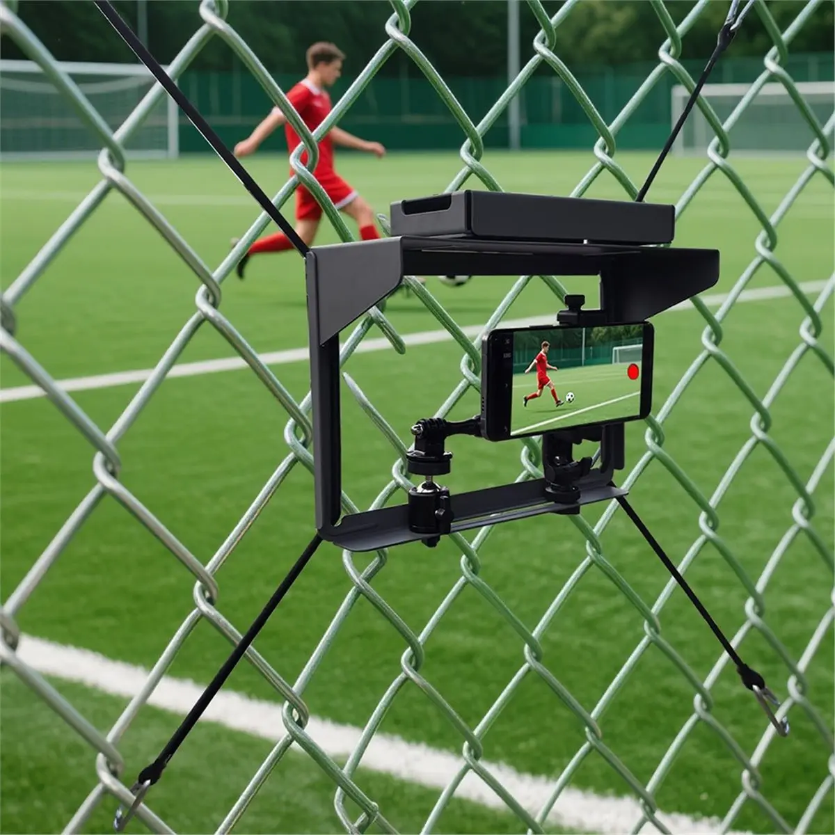 Y1670A*☀▃Video Recording Stand Kit for Phone with Adjustable Sun Shade and Power Bank Clip, Stable No-Shake Recording for Sports