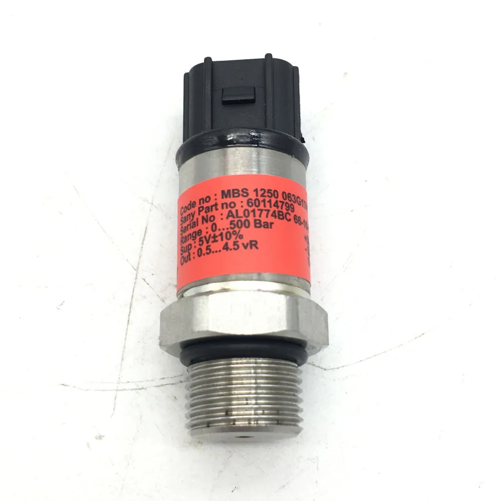 60114799 SY210C-8 SY215-8 High Pressure Sensor MBS1250 500BAR For Sany Parts Excavator Accessories