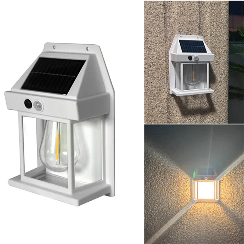 Imagem -04 - Solar Tungsten Night Lamp com Intelligent Motion Sensor Impermeável Wall Light Outdoor Light Pátio Decoração do Jardim Lanterna