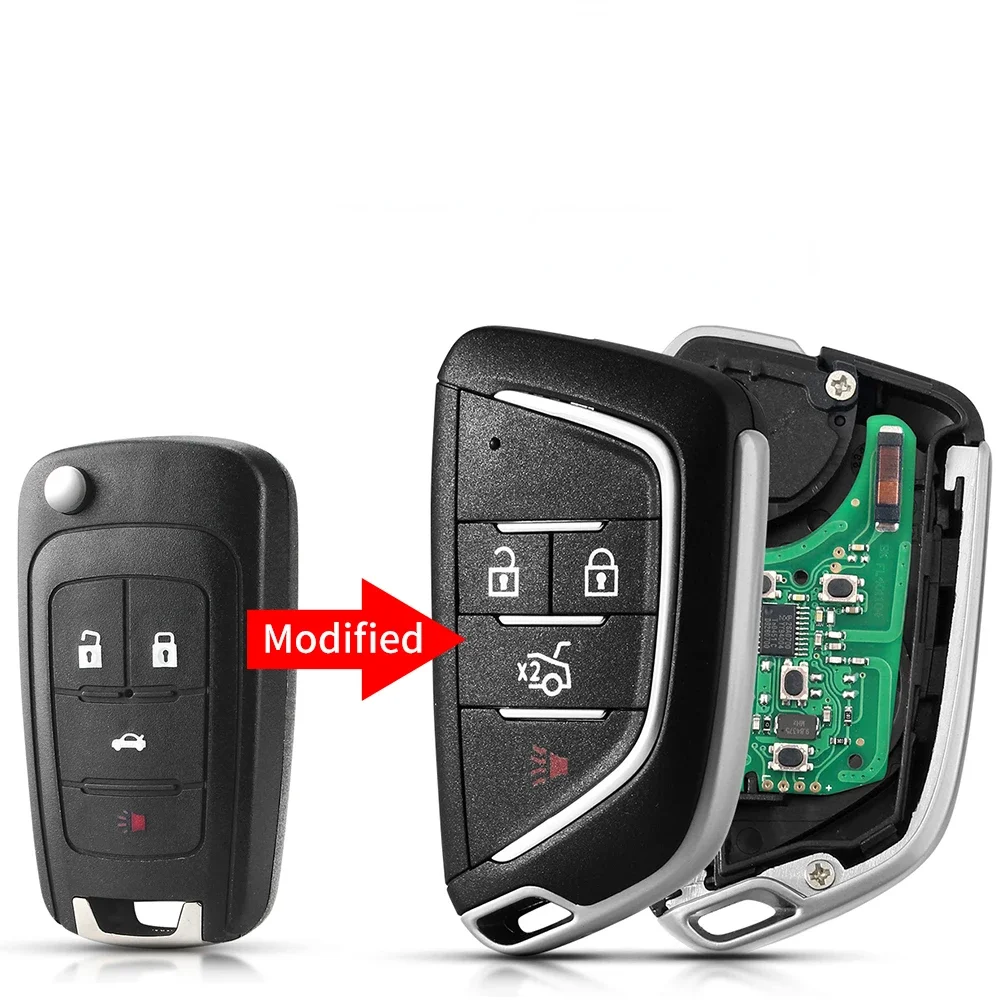 KEYYOU 315/433 MHz ID46 Chip Smart Control Geändert Flip Auto Fernbedienung Schlüssel Für Chevrolet Cruze Segel Orlando Malibu Aveo Funken