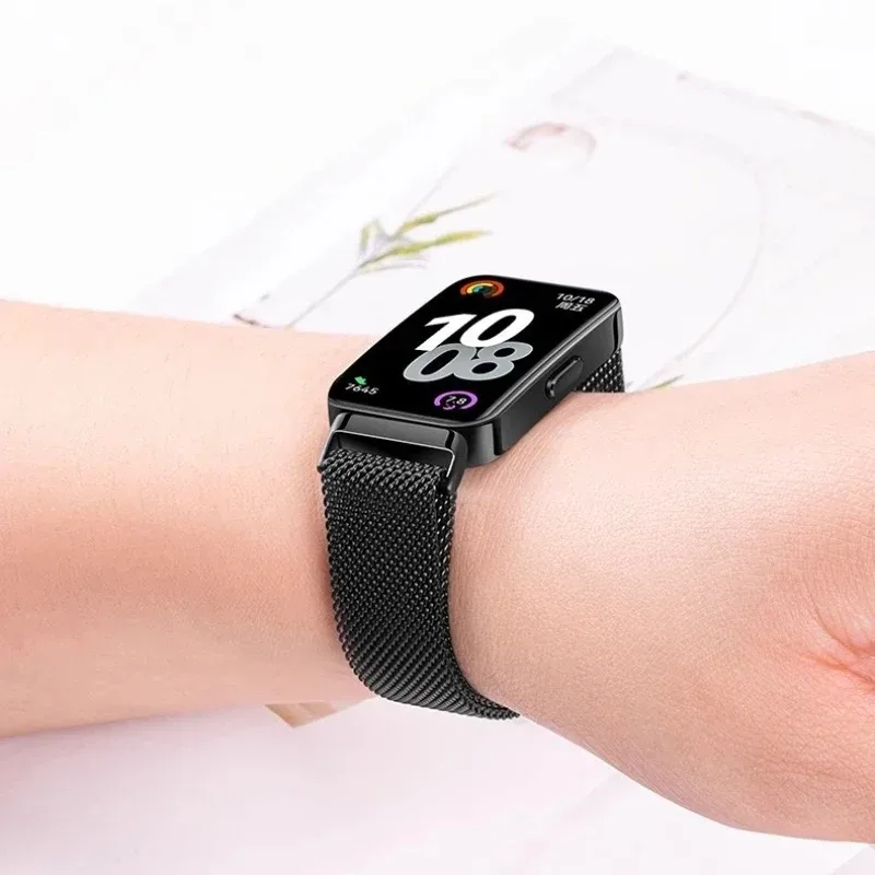 Magnetisches Milanaise-Armband für Huawei Band 10/9/8 Metall-Mesh-Ersatzarmband für Huawei Band 8 9 10 Smartwatch-Zubehör