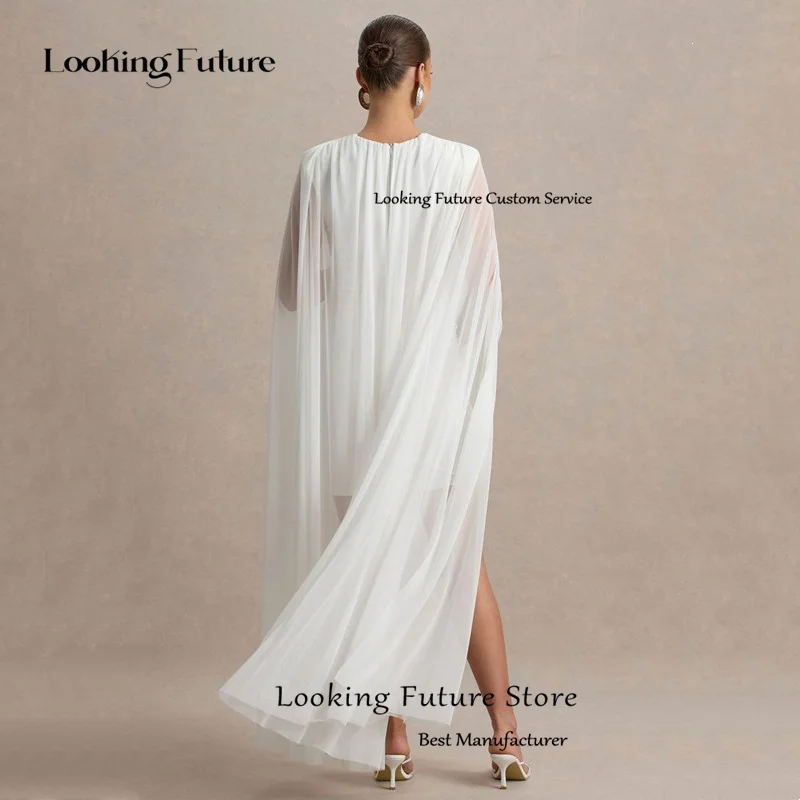 Beach Ivory Short Sheath Wedding Dresses For Pregnant Women Cap Sleeves O-Neck Shot Empire Bridal Gown Maternity Robe Customized
