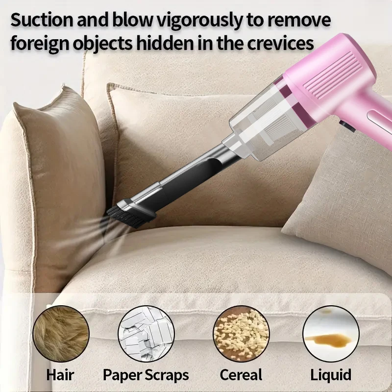 Wireless Portable Cleaning Machine Car Vacuum Cleaner Strong Suction Mini Handheld Vacuum Cleaner for Car and Home Powerful