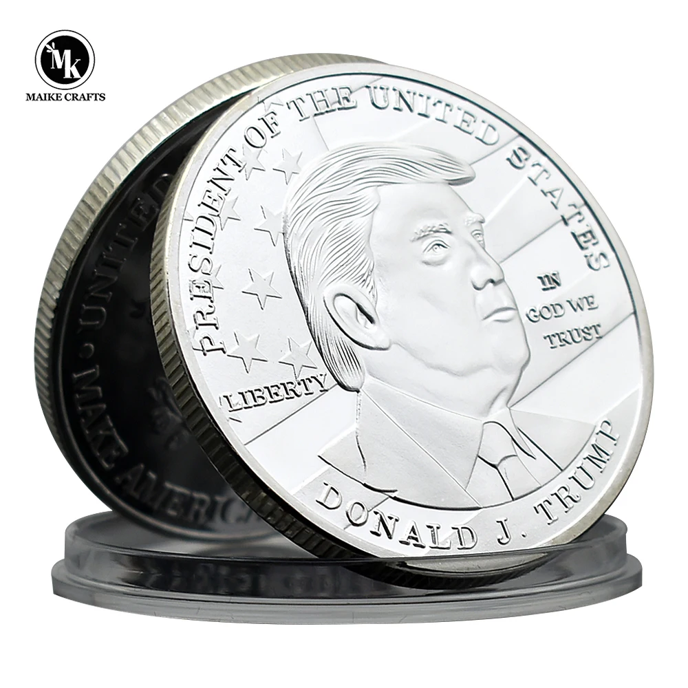 President of The United States in God We Trust Coin DONALD J TRUMP Challenge Coin Commemorative Gifts