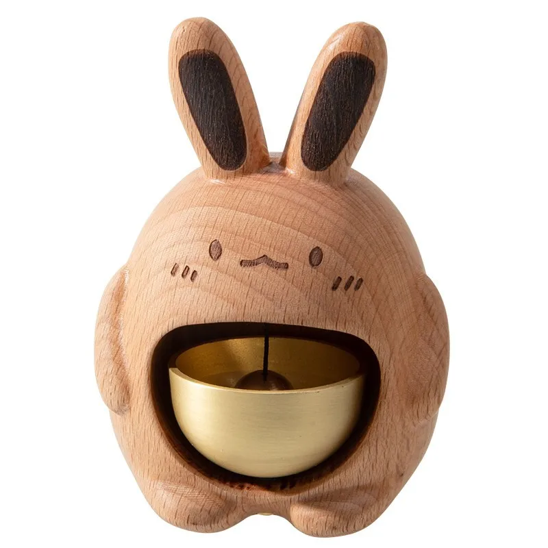 

Rabbit doorbell bell copper bell dopamine wind chime decorative pendant opens at home Japanese healing ornament