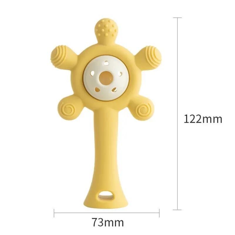 TeWindsor-Hochet en silicone en forme de grandes roues pour bébé, jouets anti-alimentation pour enfants, accessoires d'allaitement doux, 1PC