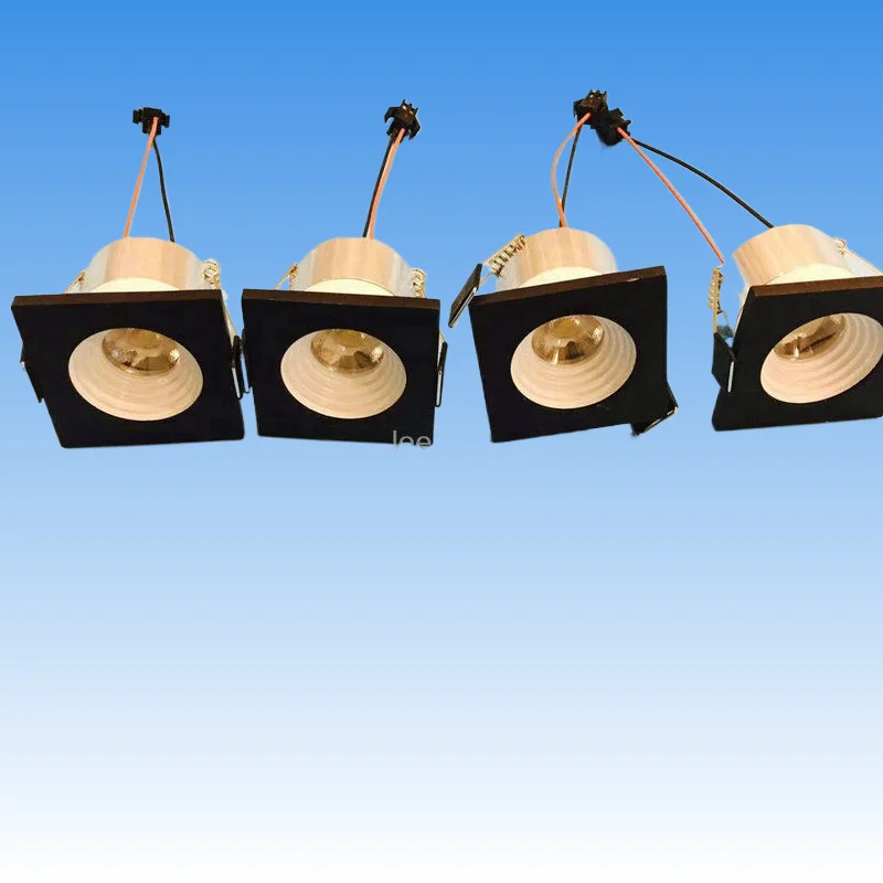 square model Cob Cabinet  12pcs  Dimmable Plafond Downlight 3W Ac85-265V Dc12V Encastré Led Spot Light L