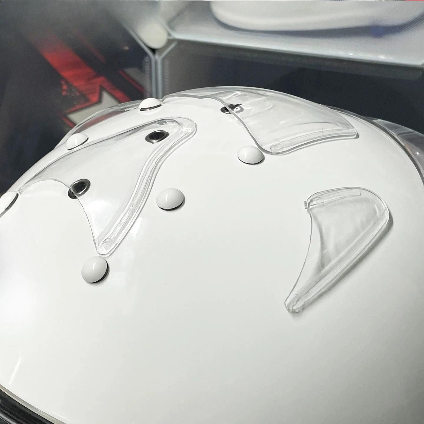 Universal Transparent Large Rear Tail Spoiler Aerodynamic Mod Accessory for Eliminator Racing Helmet