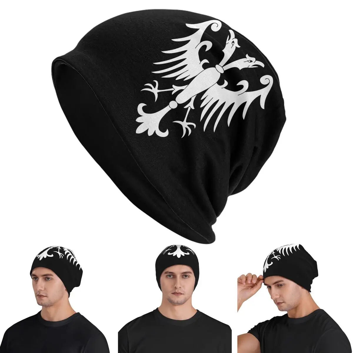

Coat Of Arms Of The Nemanjic Dynasty - Coat Of Arms Of Serbi Skullies Beanies Hats Autumn Cap Knitted Bonnet Caps for Unisex