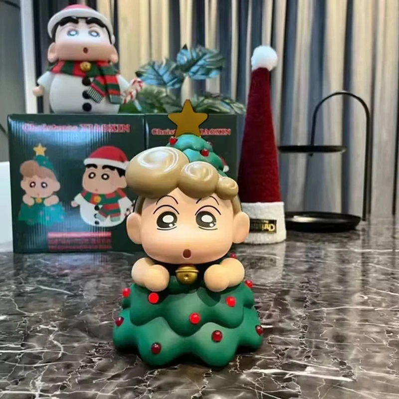 No brillante Shinnosuke Nohara Nohara Himawari Figuras De AçãO Crayon De Natal Shin-Chan Figuras Bonito Anime Pvc Modelo ColeçãO