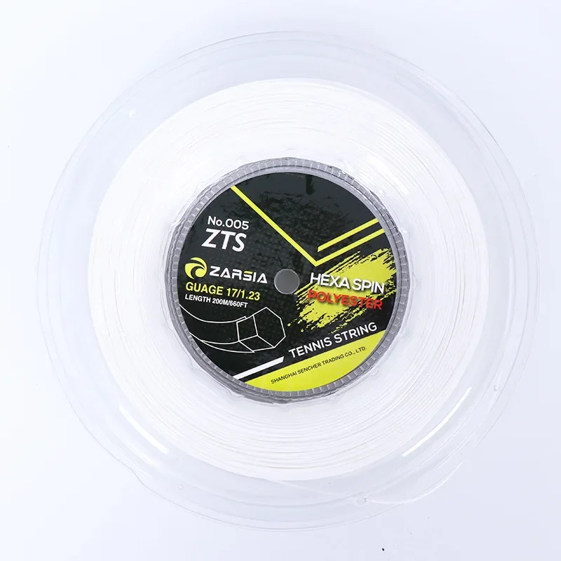 ZARSIA Hexagon Tennissaiten Langlebige Hex-Polyester-Schlägersaite 1,23MM 200M 1 Rolle – Detail 3