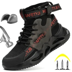 Women Men Boots Indestructible Safety Shoes Steel Toe Shoes Puncture-proof Sneakers Male Footwear Shoes Work Shoes LBX7719