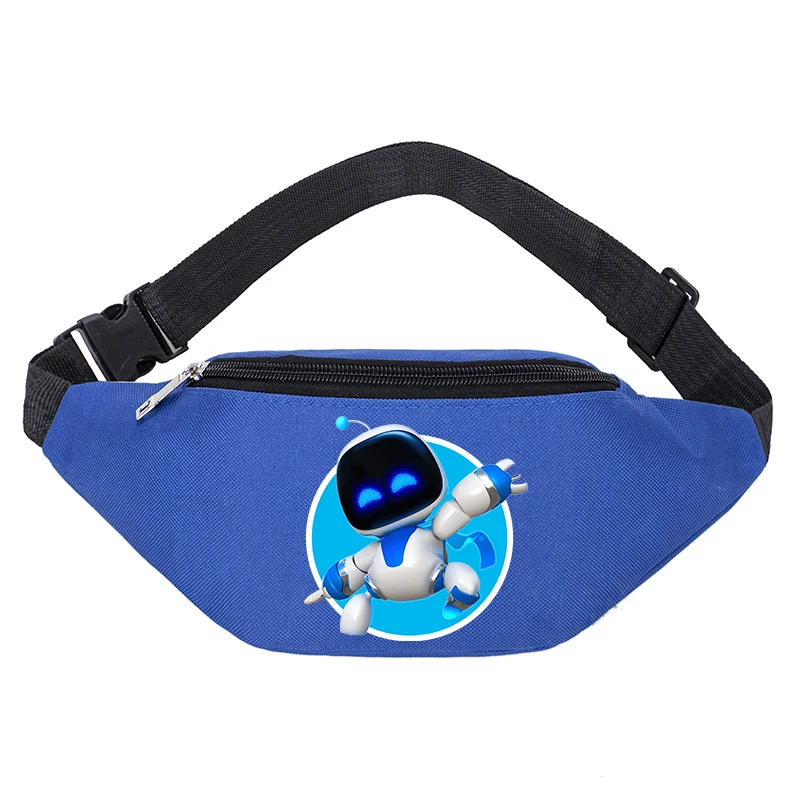 Astro Bot Kids Waist Bag Cartoon Game Figure Printed Waist Bags Boys Portable Waterproof Storage Bags Children Christmas Gifts