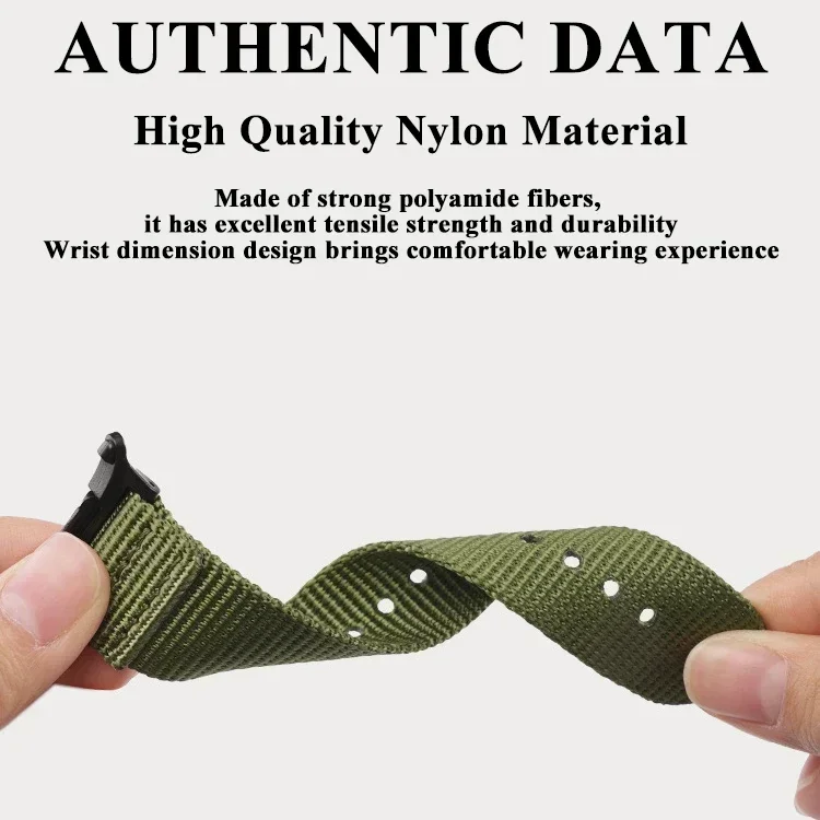 حزام نايلون سريع التركيب لساعة سامسونج جالاكسي 7 الترا 47 ملم سوار رياضي لساعة جالاكسي الترا 47 ملم موصل معدني معصمه