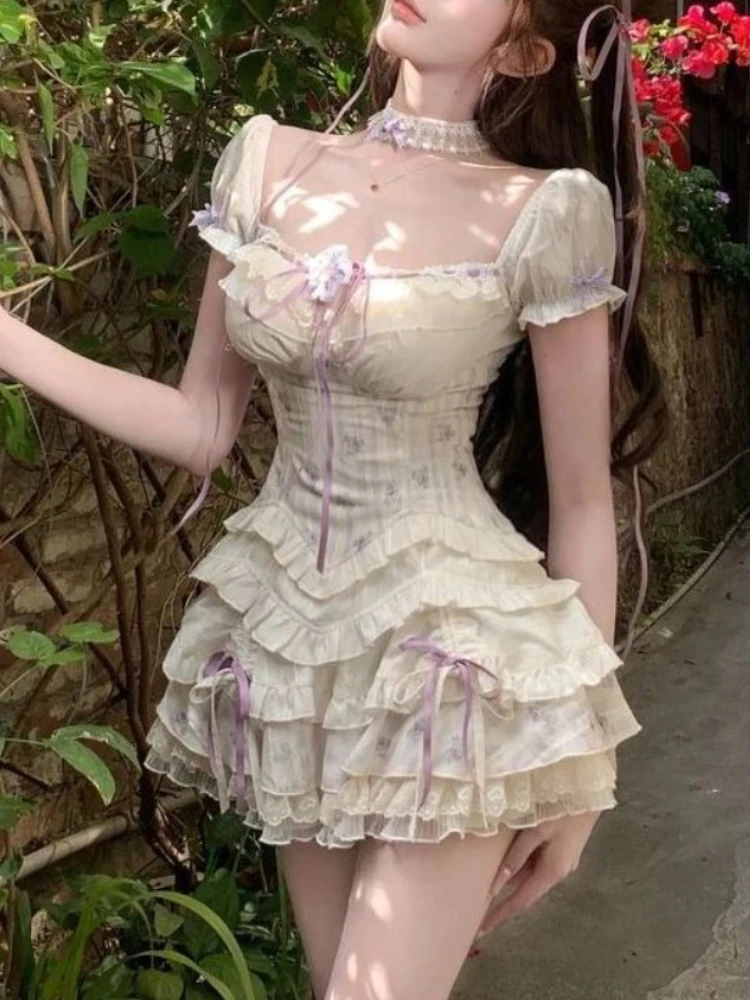 

Japanese Sweet Print 2 Piece Set Women Slim Sexy Style Tops + Mini Cake Skirt Fashion Kawaii Harajuku Chic Outfits Summer 2025