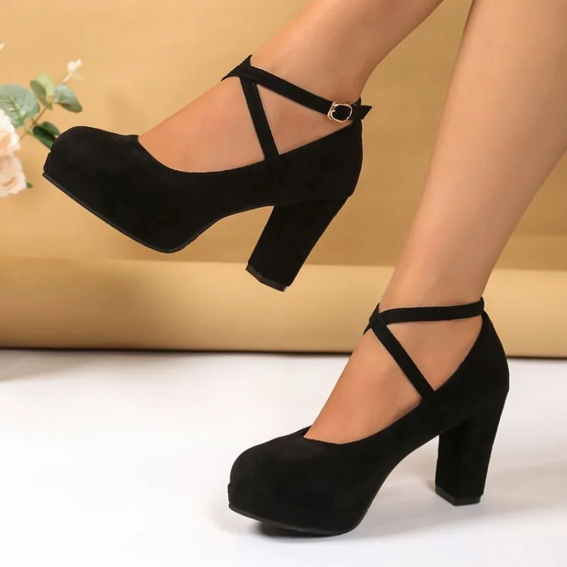 Zapatos de Tacón Alto para Mujer, Zapatos de Vestir con Correa, Zapatos de Tacón para Fiesta, Boda, Oficina, Talla Grande 2026