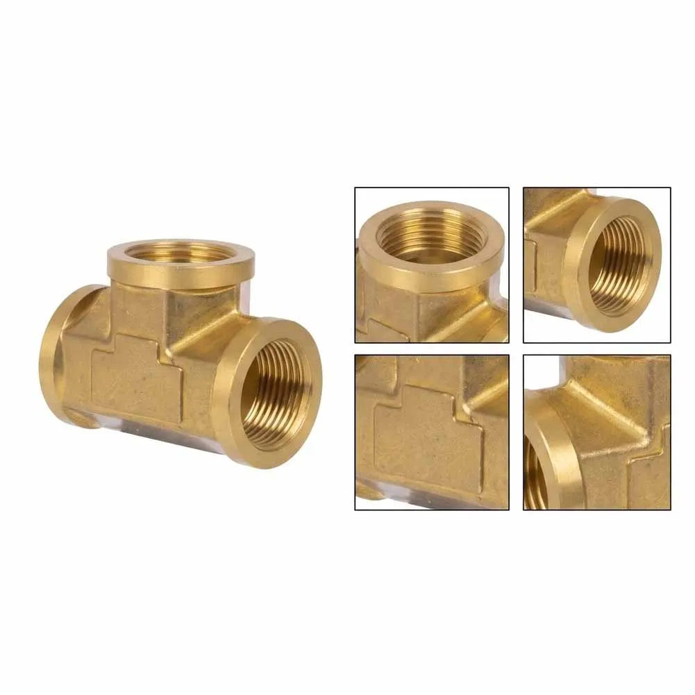 For Industrial Piping 3 4-inch 25mm 3 4 Brass Tee High Pressure Gas Connector Oil System Fitting 1200 Psi Rating