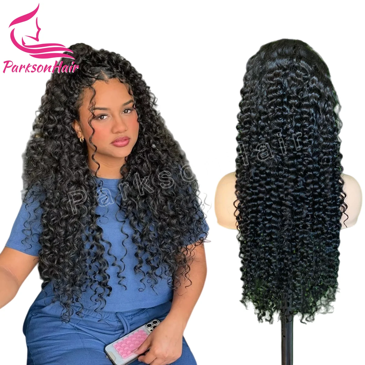 

13x6 HD Lace Wig 100% Human Hair Spiral Curly Full Lace Frontal Wigs Pre Plucked 200% Density Swiss HD Lace Human Hair Curly Wig