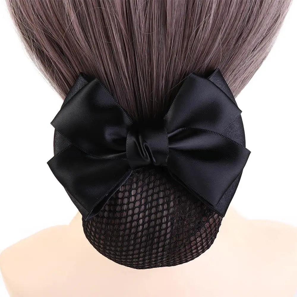 Ribbon Office Lady Hairgrips Hair Accessories Hair Clip Net Bun Crochet Net Bun Snood Net Bun Hair Cover Women Barrette