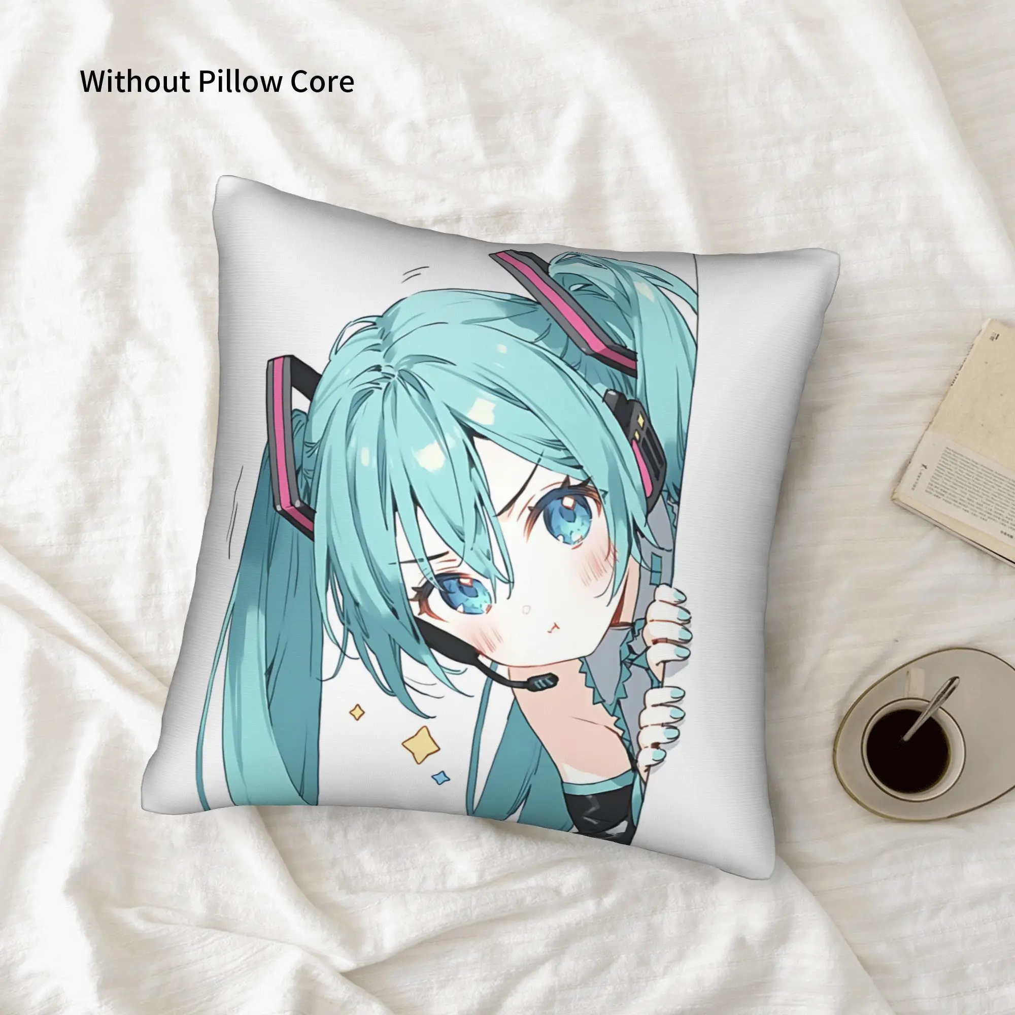 1PC Hatsune Miku Pillow Case Home Decor Items Double-Sided Printing  Sofa Cushion Bedroom Bedside Pillow