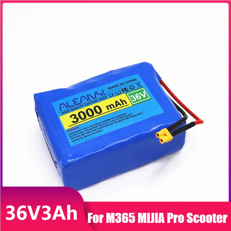 

36V 3Ah 10S1P For M365 MIJIA Pro Scooter 18650 Lithium ion Battery Pack Extended Range Charge And Discharge XT30 Plug +15A BMS