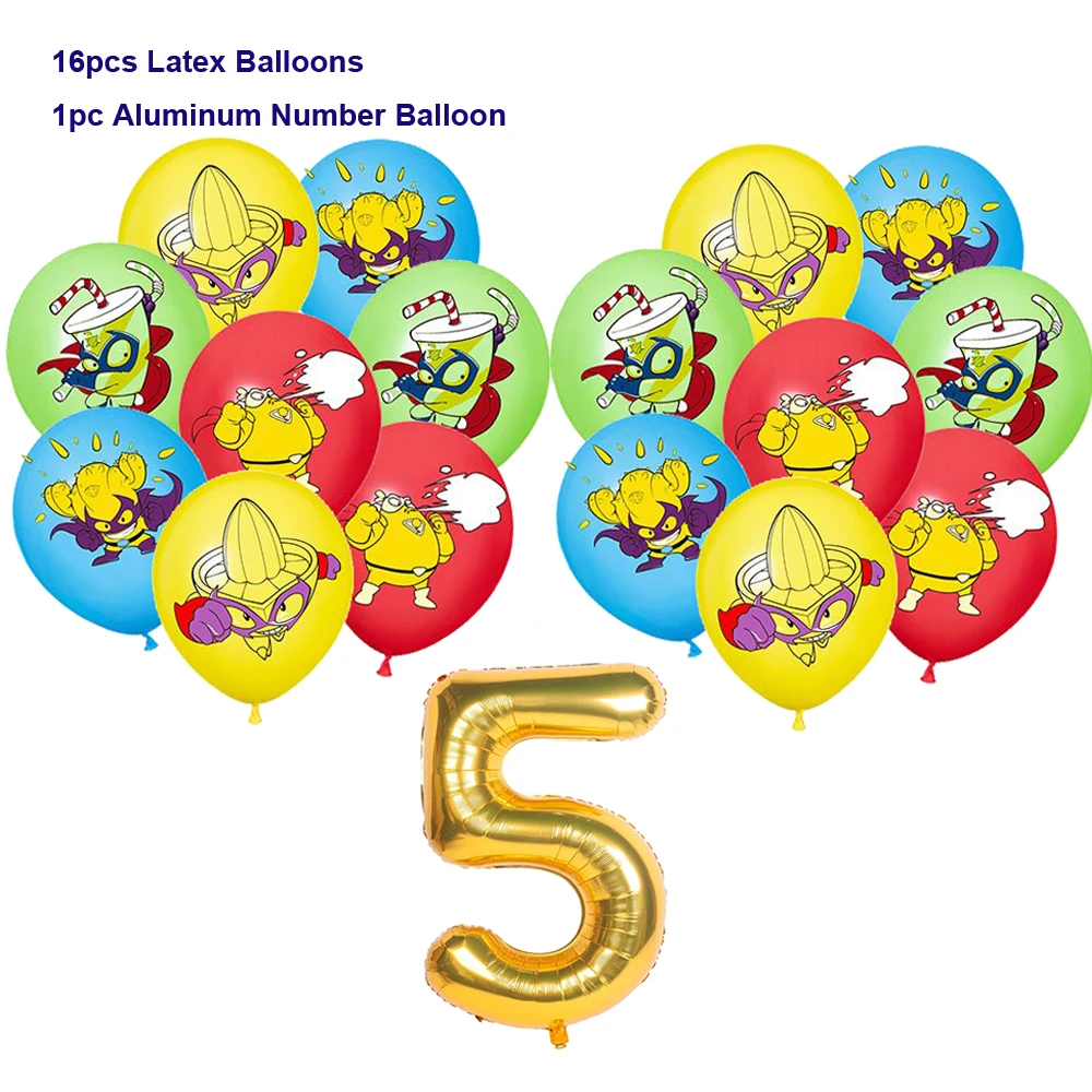 لافتة تزيين حفلات أعياد الميلاد من Superthings، خلفية بالون Superzings، أدوات المائدة، أغطية الكيك، مستلزمات الحفلات، ألعاب الأطفال #2